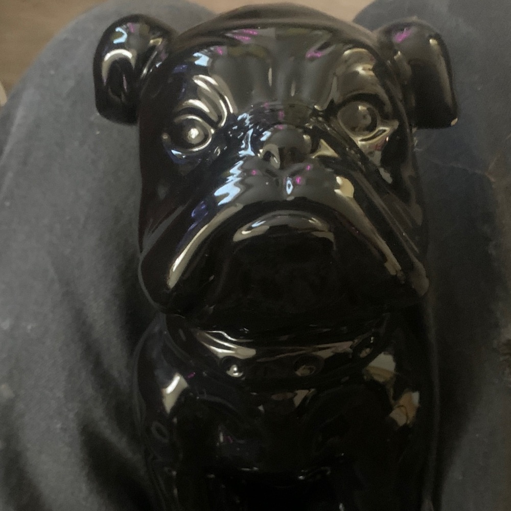 Black Pug Dog Figurine